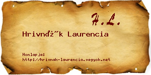 Hrivnák Laurencia névjegykártya